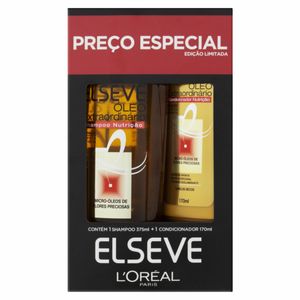 Kit Elseve Oleo Extraordinário Shampoo 185Ml + Condicionador 170Ml