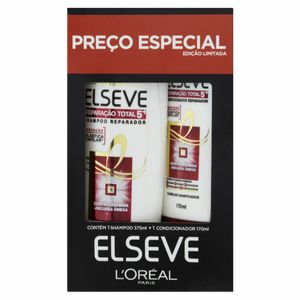 Kit Shampoo Elseve Reparação Total 5 375Ml + Condicionador 170Ml