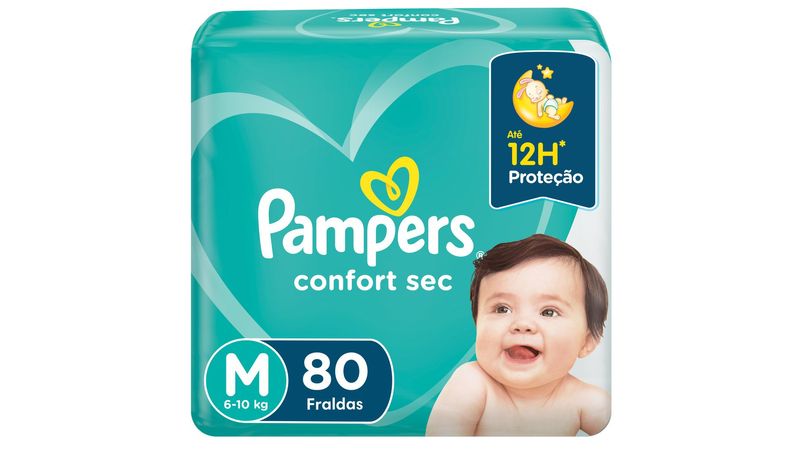 Fralda Pampers Confort Sec Tamanho G Giga 70 Unidades Peso