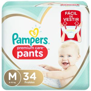 Fralda Pampers Premium Care Pants Mega M 34 Unidades