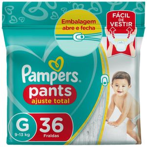 Fralda Pampers Pants Ajuste Total Mega G 36 Unidades