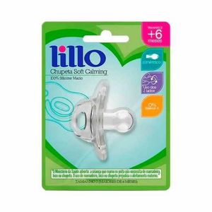 Chupeta Lillo Soft Calming Silicone 100% Silicone Transparente Tamanho 2