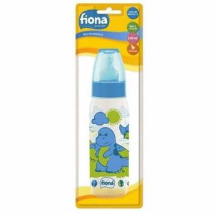Mamadeira Fiona Desenho Ortodontica Silicone Tamanho 2 Azul 240ml