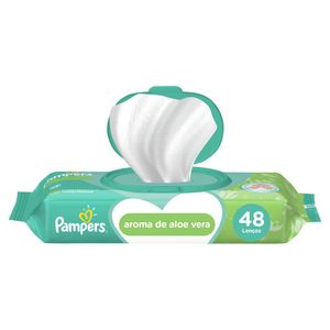 Lenço Umedecido Pampers Aloe Vera 48 Unidades