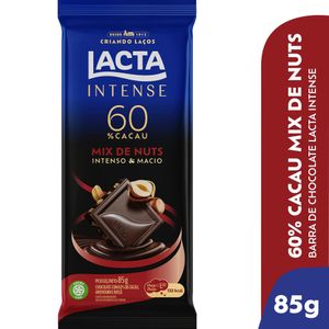 Chocolate Lacta 60% Cacau Mix Nuts 85G
