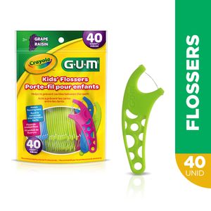 Fio Dental Flosser Infantil Crayola 40 Unidades