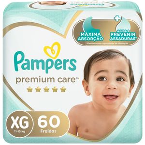 Fralda Pampers Premium Care XG 60 Unidades