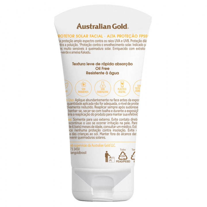 Australian Gold Protetor Solar Facial Matte FPS 50 50g 50g