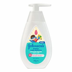Sabonete Liquido Infantil Johnsons Limpeza Super Poderosas 200Ml