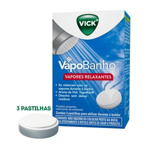 Vapores Relaxantes Vick VapoBanho com 3 Unidades