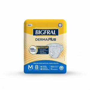 Fralda Geriátrica Bigfral Derma Plus M 8unidades