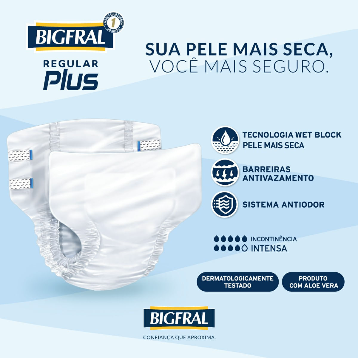 Fralda Geriátrica Bigfral Regular Plus Econômica XG 16unidades