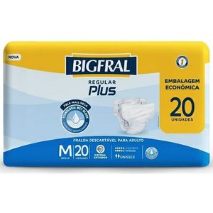 Fralda Geriátrica Bigfral Regular Plus Econômica M 20unidades