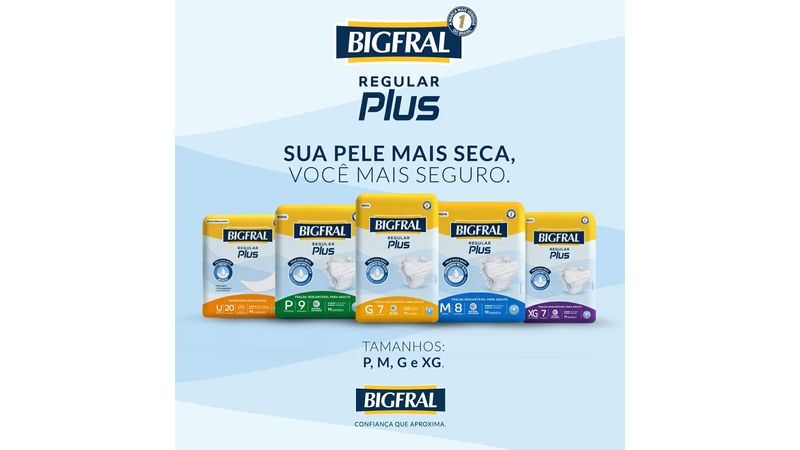 Fralda Descartável Bigfral Regular Plus G 7 Unidades - Drogaria