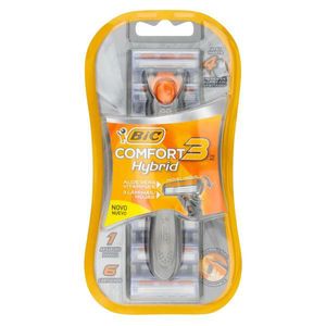 Kit Aparelho de Barbear Bic Comfort 3 Hybrid + 6 Cargas