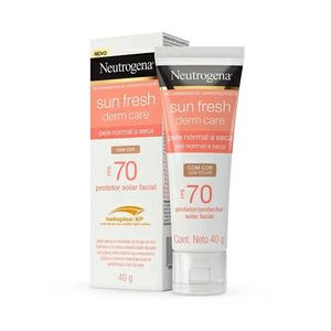Protetor Solar Neutrogena Sun Fresh Derm Care Seca com Cor FPS70 40g