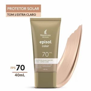 Protetor Solar Episol Color Tom 1 Extra Claro FPS70 40ml