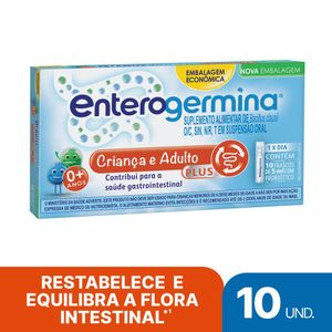 Probiótico Enterogermina Plus com 10 Frascos de 5ml