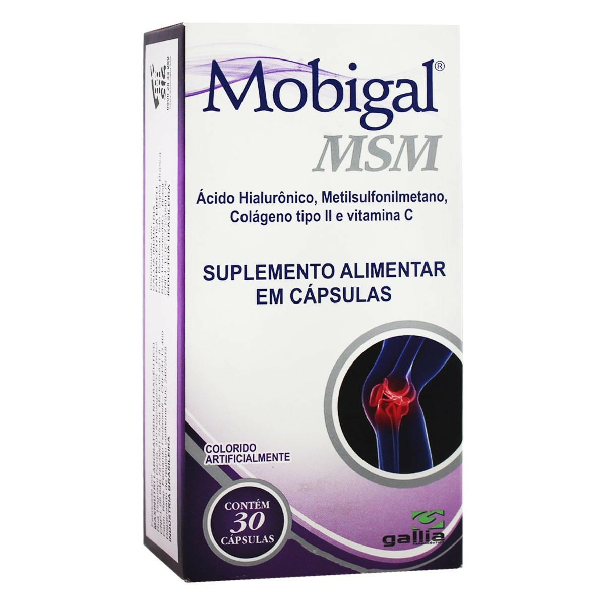 Suplemento Alimentar Gallia Mobigal MSM 30 Cápsulas
