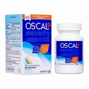 Suplemento Alimentar Oscal D 400UI+Cálcio 500mg 60comprimidos