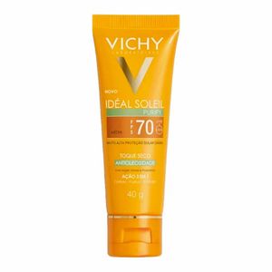 Protetor Solar Facial Vichy Capital Soleil Uv Purify Cor Média Fps70 40g