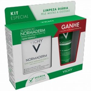 Kit  Sabonete Vichy Normaderm Dermatológico em Barra 70g+Gel de Limpeza Profunda 40g Grátis