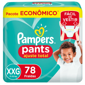Fralda Pampers Pants Ajuste Total XXG - 78 Unidades
