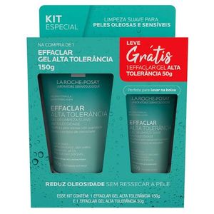 Kit Gel de Limpeza Facial La Roche-Posay Effaclar Alta Tolerância 150g+40g