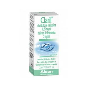 Claril Colírio (0,25/3mg/ml) 15ml