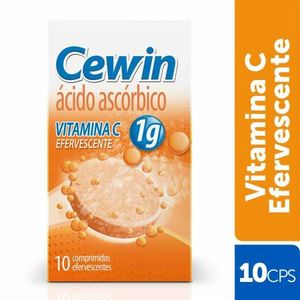 Vitamina C Cewin 1g Sabor Laranja 10comprimidos Efervescente