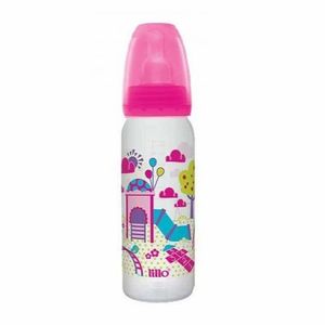 Mamadeira Lillo Divertida Bico Silicone Rosa 240ml
