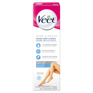 Creme Depilatório Veet Pure & Fresh Pele Sensível 100ml