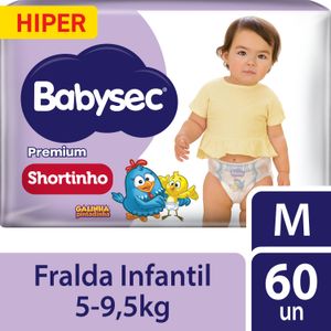 Fralda Babysec Galinha Pintadinha Hiper M com 60unidades