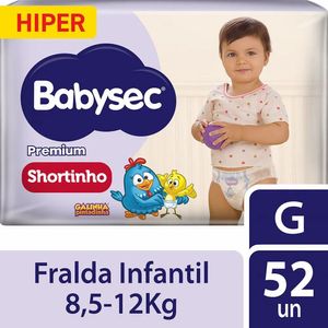Fralda Babysec Galinha Pintadinha Hiper G com 52unidades