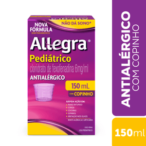 Allegra Pediátrico 6mg/ml Frasco 150ml+Dosador