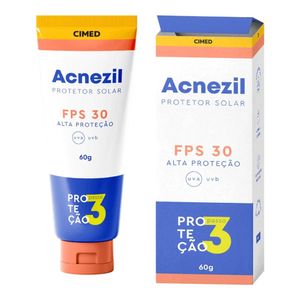 Protetor Solar Facial Acnezil FPS30 Oil Control  Uva Uvb 60g