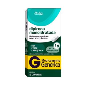 Dipirona 1g 10 Comprimidos Medley