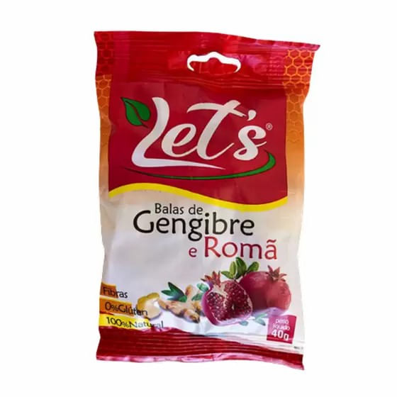 Balas Gengibre Balarama Sabor Romã 40G