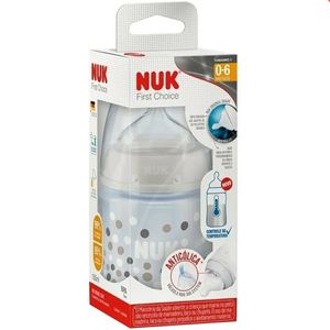 Mamadeira NUK First Choice Anticólica Controle Temperatura S1 Neutra 150ml