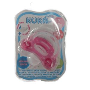 Chupeta Kuka Elegance Plus Orto Silicone 2 Rosa