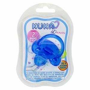 Chupeta Kuka Soft Silicone Ortodontica Nº2 Azul