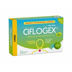 Ciflogex Pastilha Diet Sabor Menta 12 Unidades