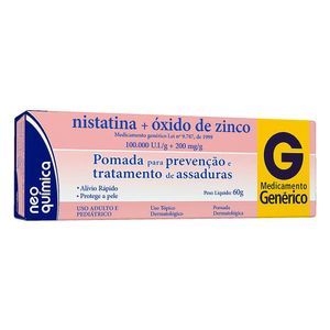 Nistatina+Oxido Zinco Genérico Neoquimica Pomada 60g