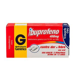 Ibuprofeno 400mg Genérico Neo Química 10 Comprimidos