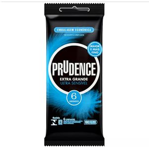Preservativo Prudence Extra Grande Ultra Sensível 6 Unidades