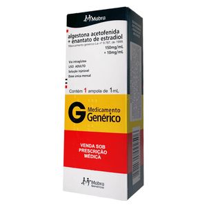 Acetofenido de Algestona 150mg/mL + Enantato de Estradiol 10mg/mL Injetável Genérico EMS 1ml