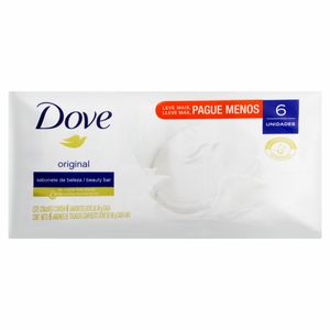 Kit Sabonete Dove Original Branco 6 Unidades 90g Cada