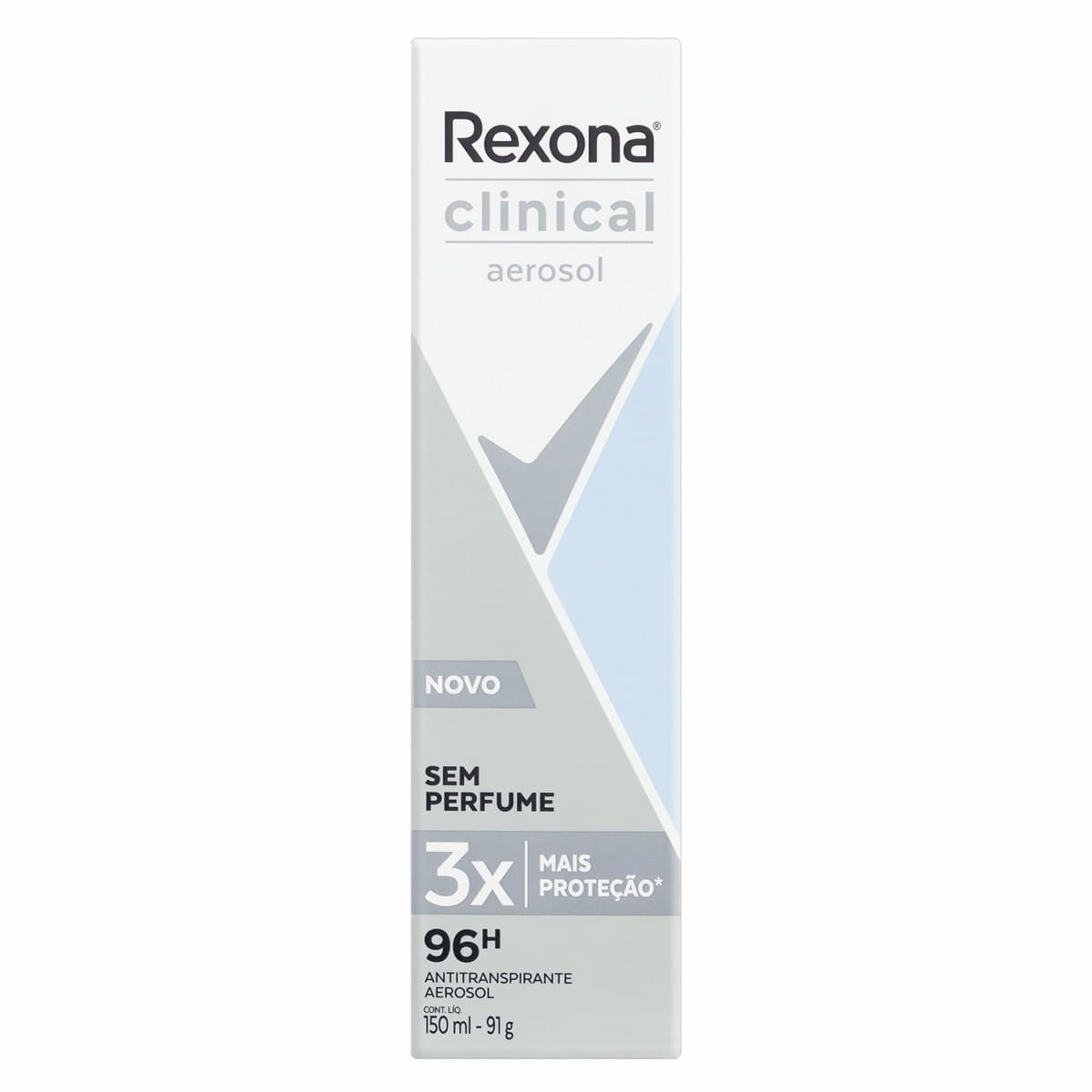 Desodorante REXONA Clinical Aerossol Sem Perfume 150ml