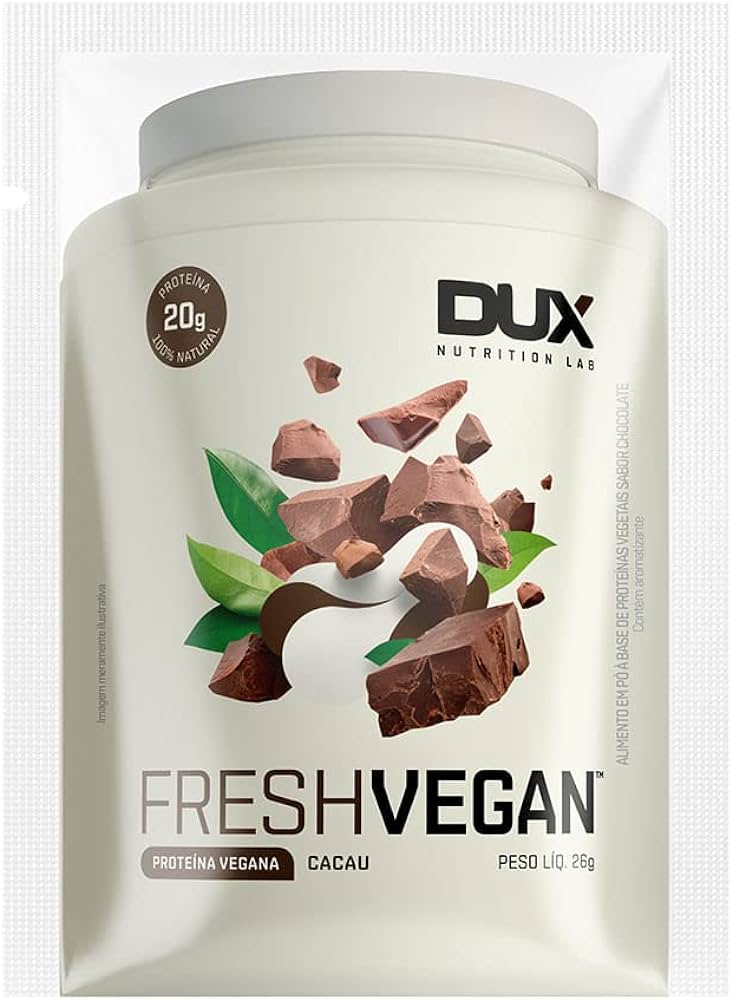 Whey protein dux fresh vegan sach baunilha 26g drogaria globo