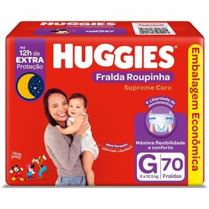 Fralda Huggies Supreme Care Bag G 70 Unidades